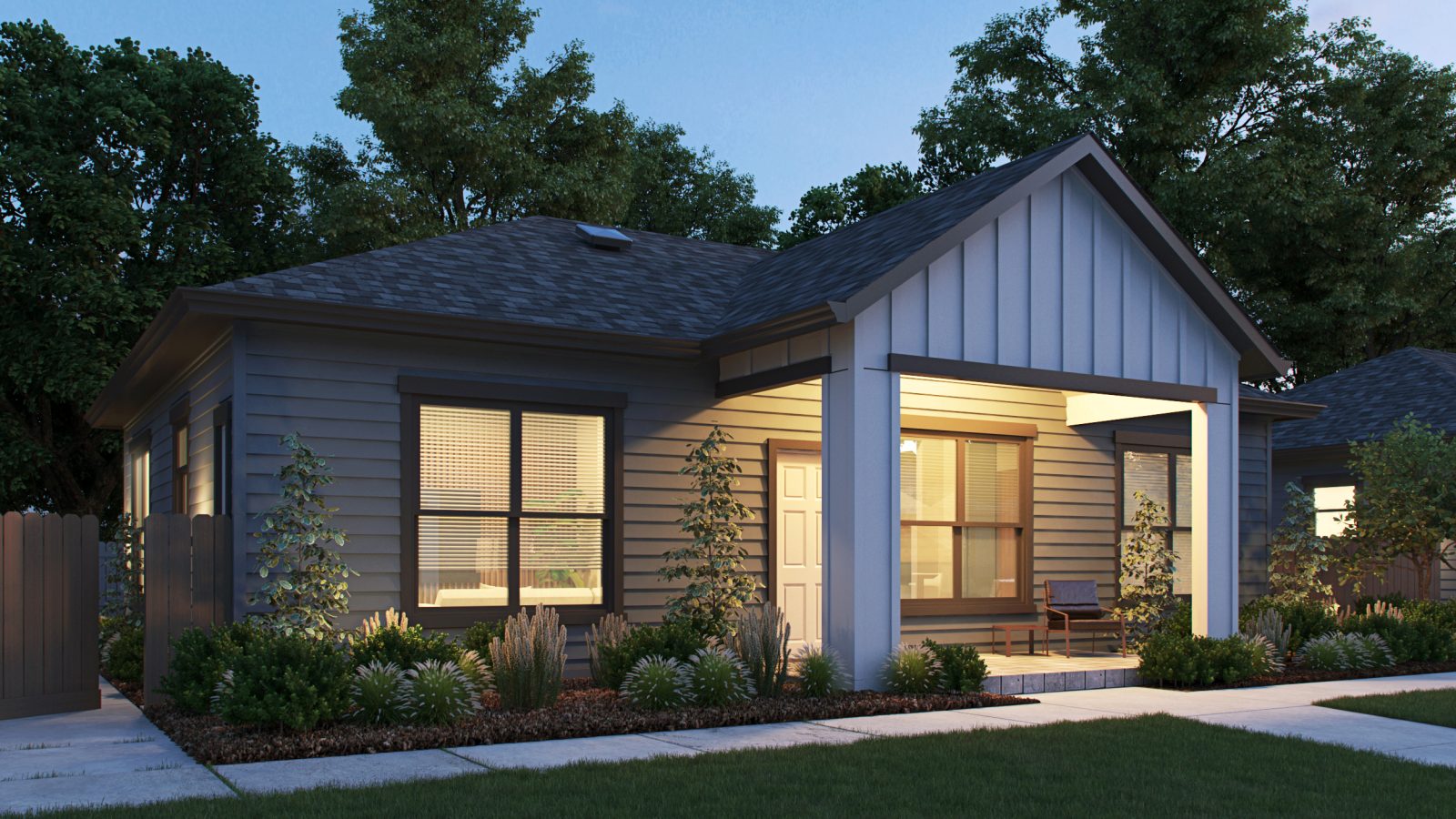 a rendering of a home with a front porch at The Soltera Rolling Pines